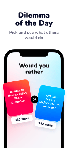Screenshot Would You Rather app