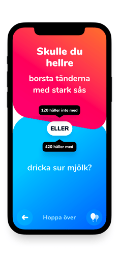 Screenshot Skulle du hellre app